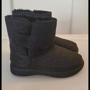 TODDLER GIRL Black/Glitter &UGG BOOTS